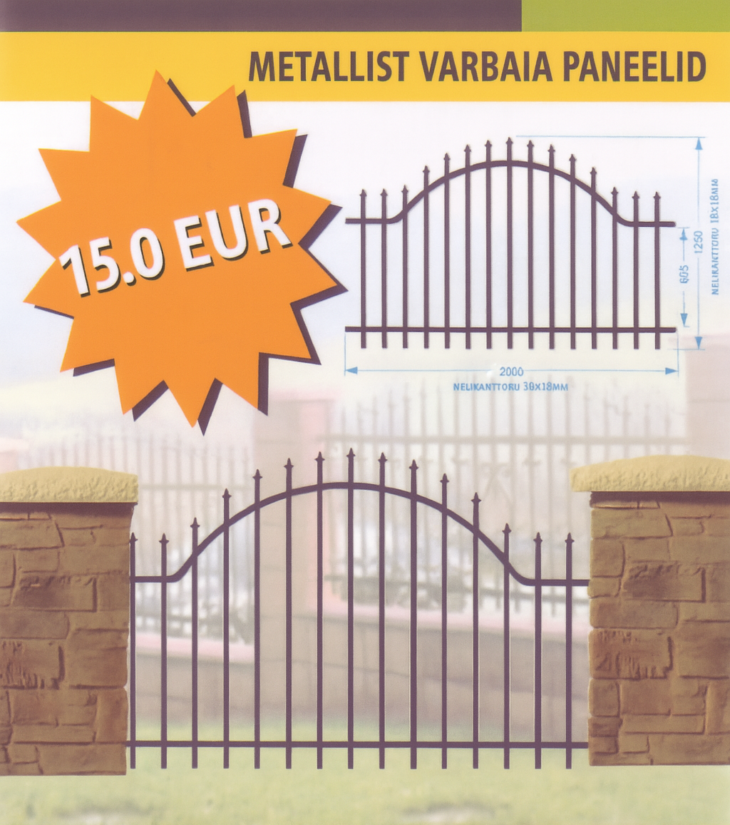 Metallist varbaia paneelid. Eesti, Lõuna-Eesti ja Tartu. EKAROS P.V.M. OÜ